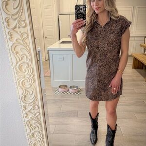 She + Sky Brown Leopard Mini Dress